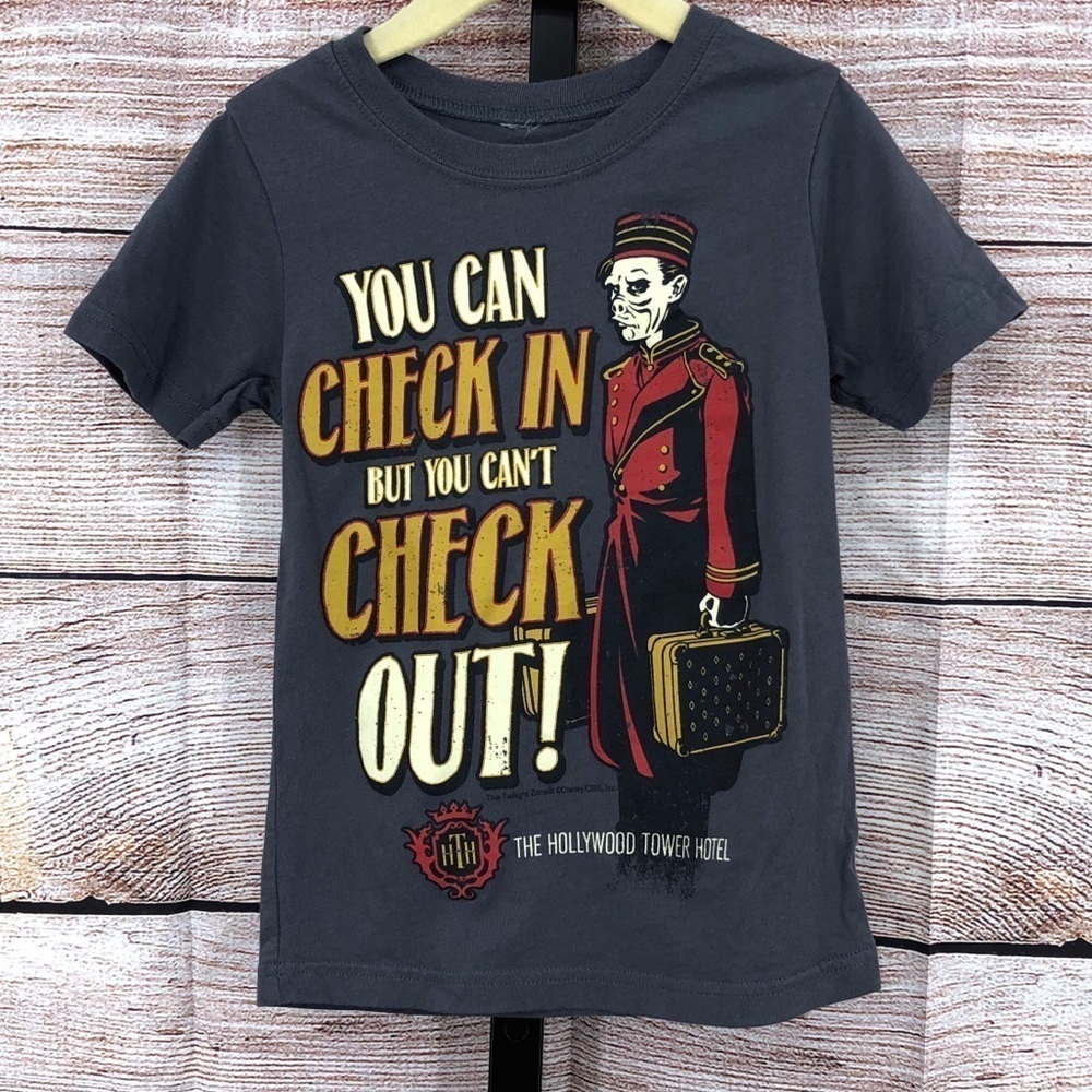 Disney Parks Grey Tower of Terror short sleeve T-shirt Size XS